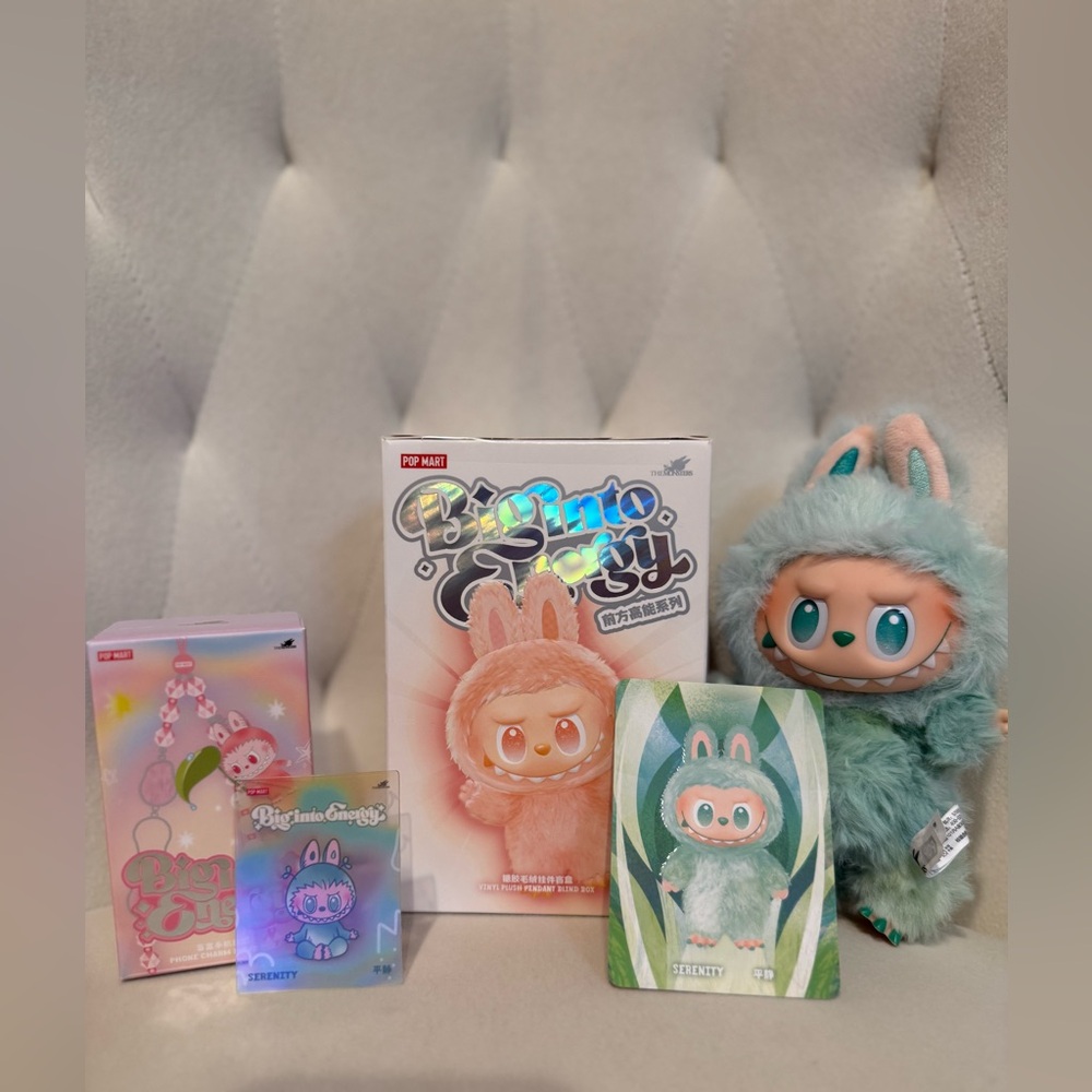 Pop Mart Big Into Energy Labubu and Phone Charm
